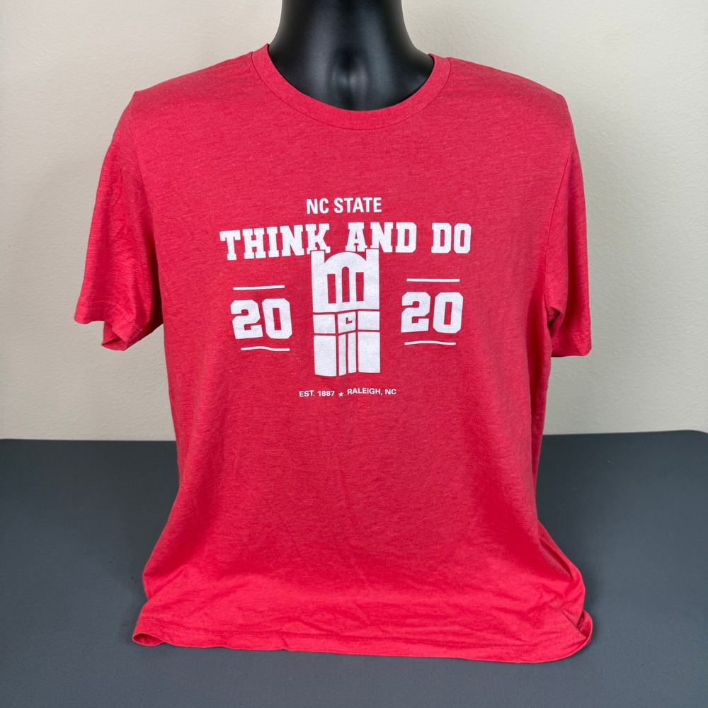 NC State T-Shirt Mens M Red Think And Do 2020 Strength In The Pack Graphic Tee